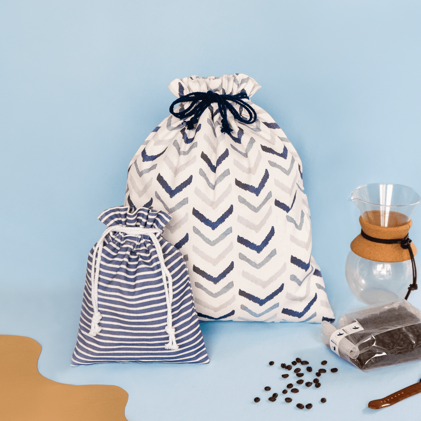 Blue Chevron Gift Bag