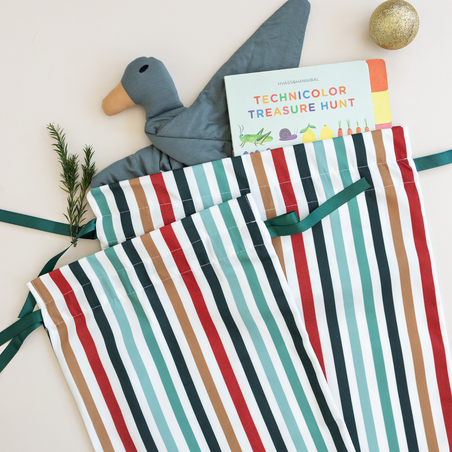 Green Stripe Gift Bag