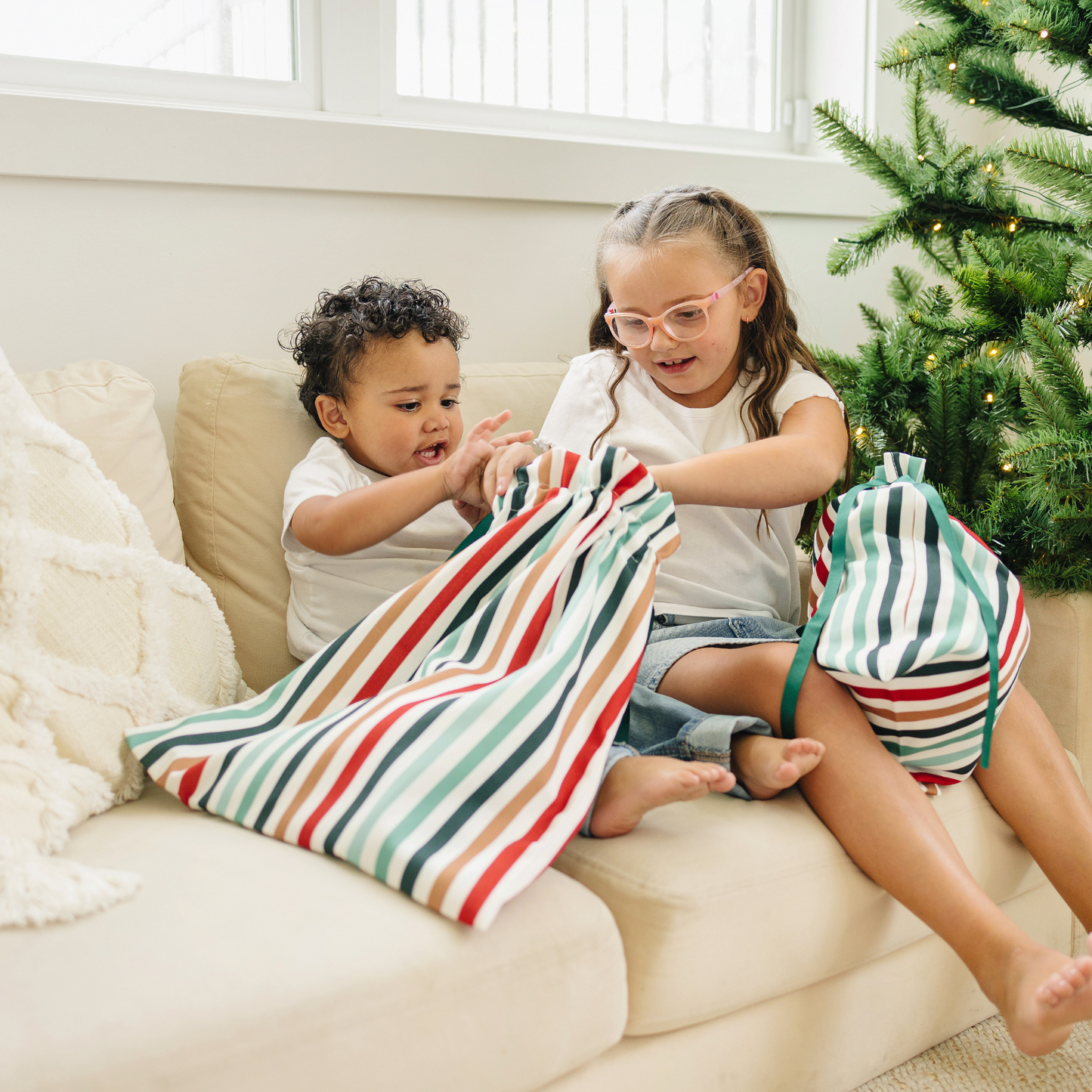 Green Stripe Gift Bag
