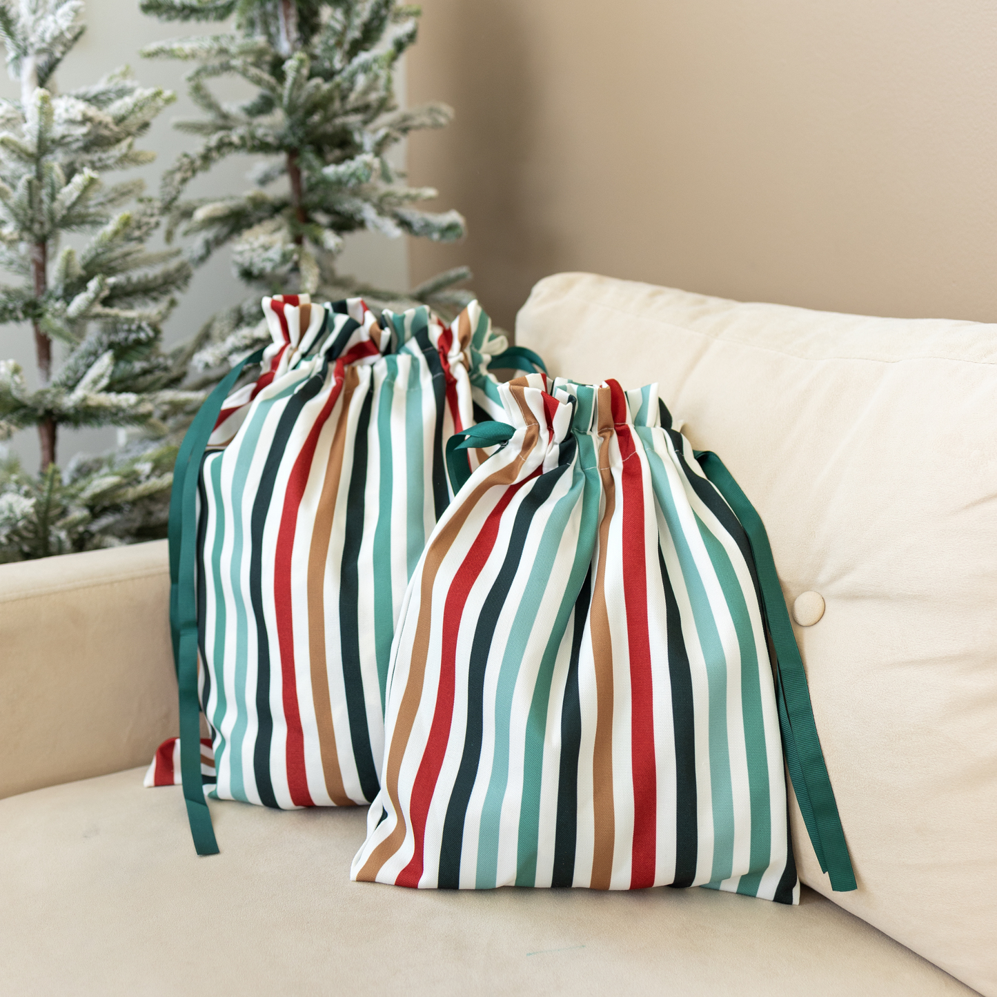 Green Stripe Gift Bag