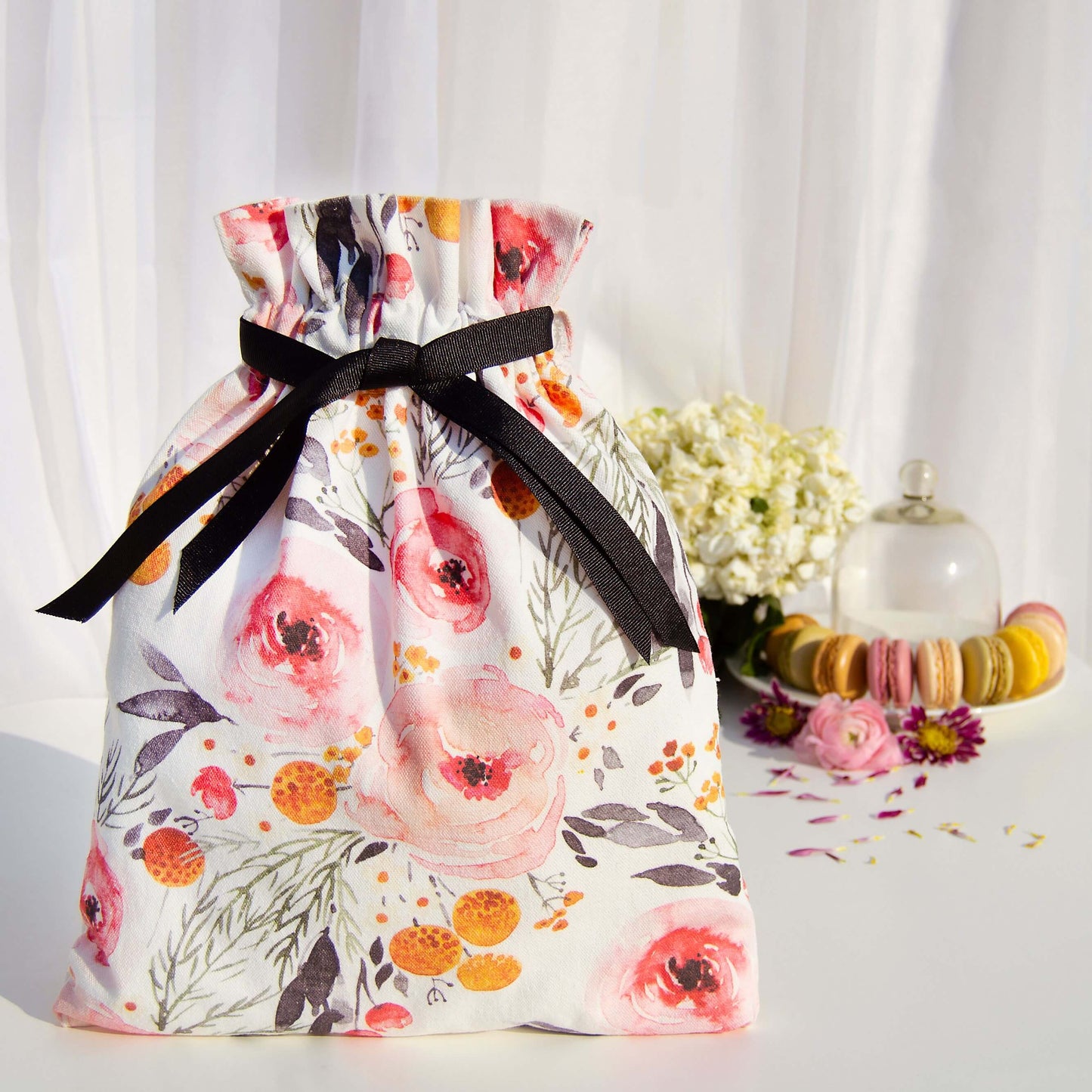 Pink Floral Gift Bag
