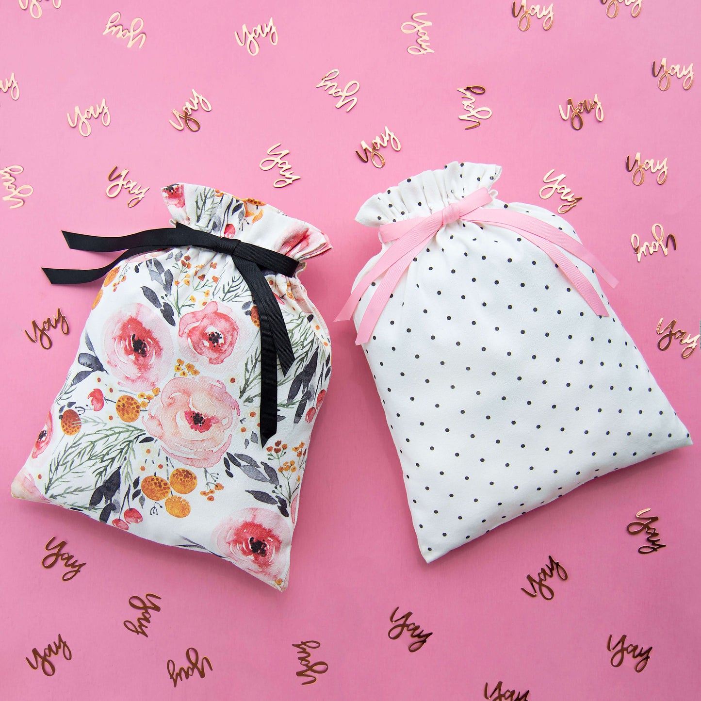 Pink Floral Gift Bag