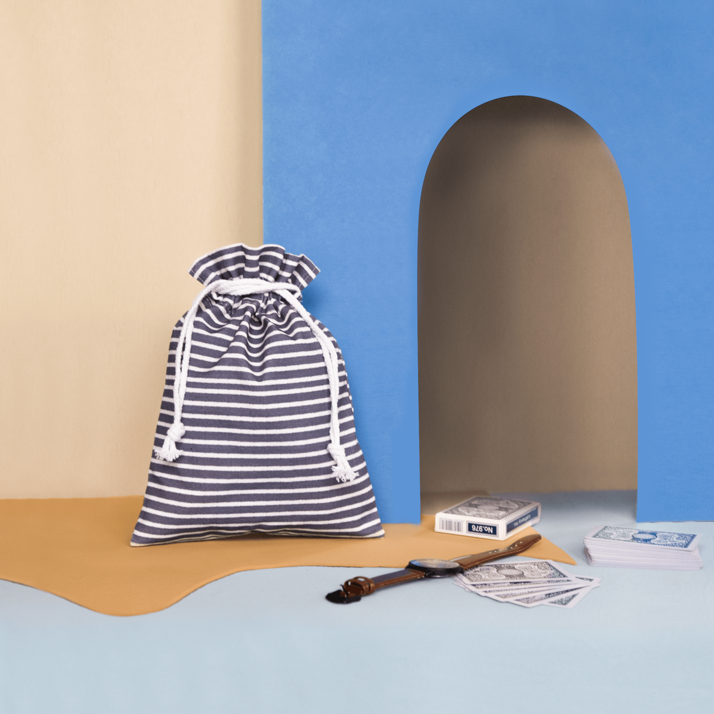 Blue Chevron Gift Bag