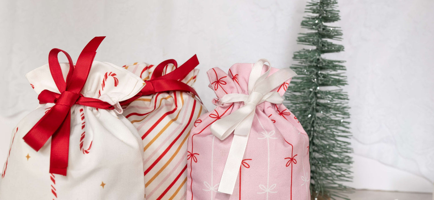 Fabric gift bags for the holiday seasons