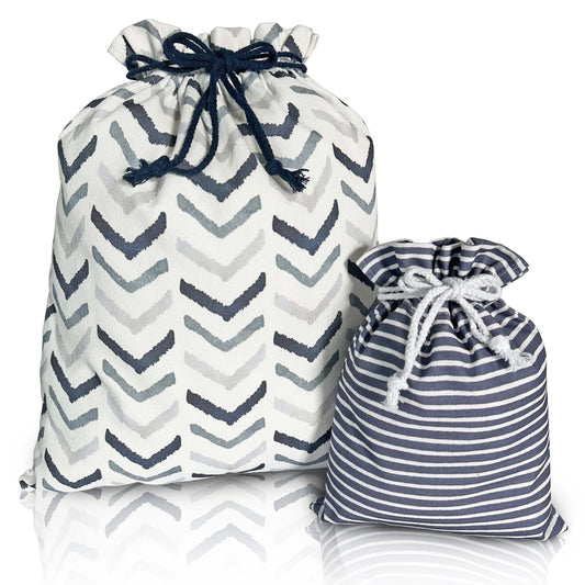 Blue Chevron Gift Bag