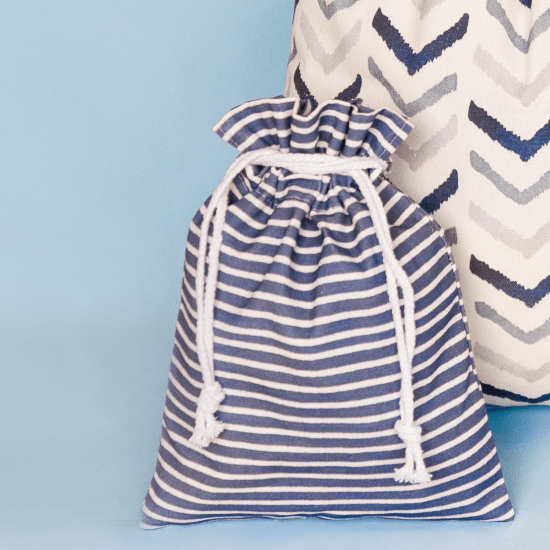 Blue Chevron Gift Bag