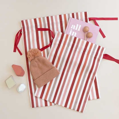 Pink Stripe Gift Bag