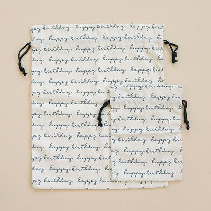 Happy Birthday Script Gift Bag