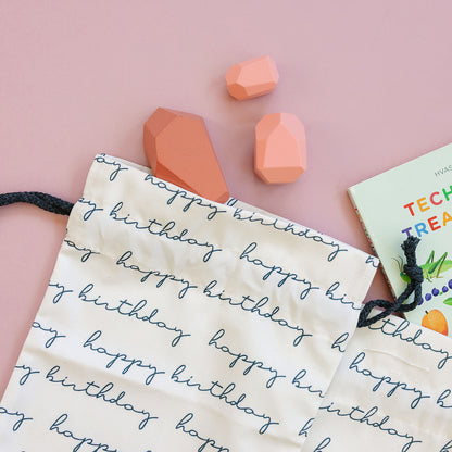 Happy Birthday Script Gift Bag